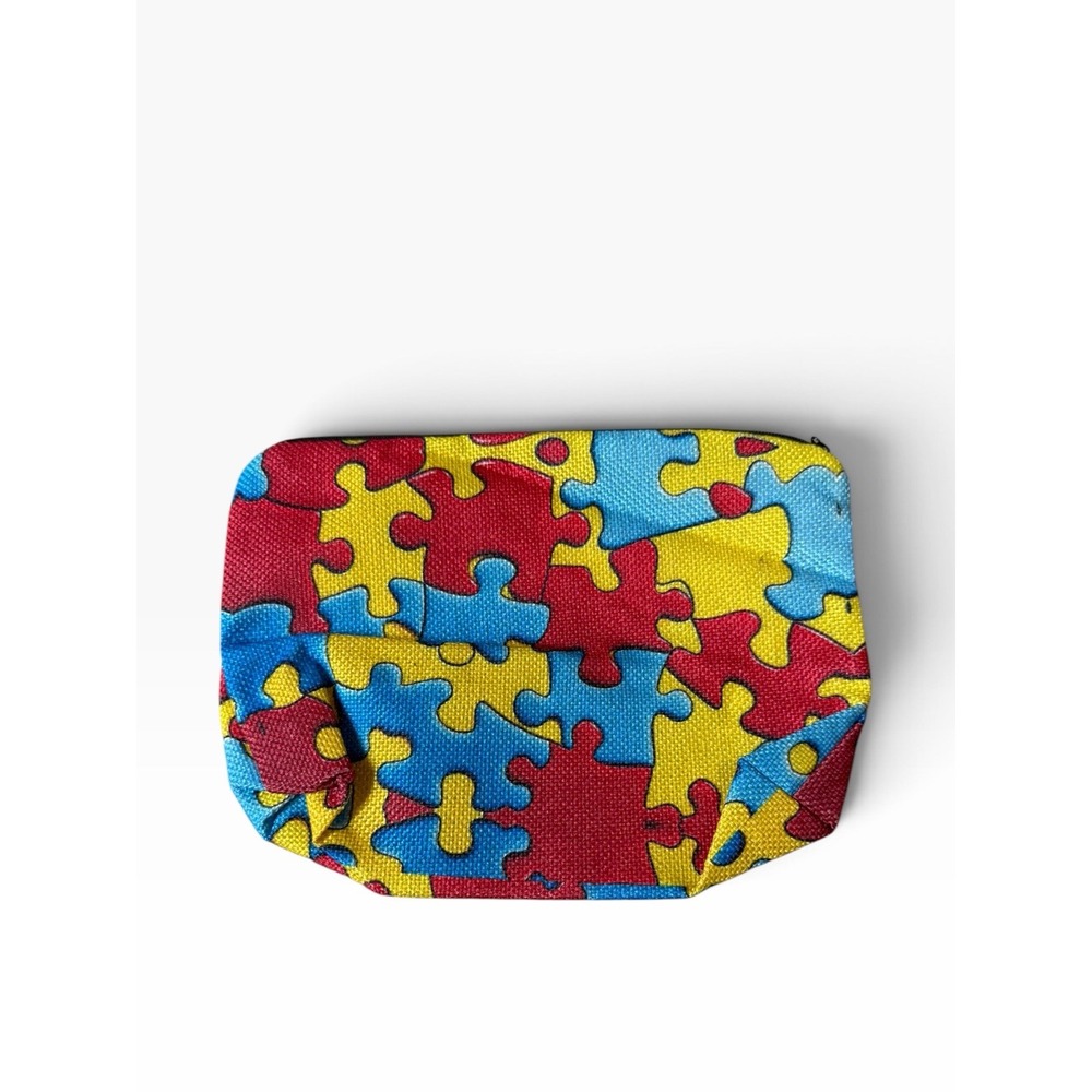 New Novelty Zipper Pouch Bag puzzle piece awareness
